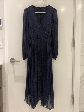 Ever New Sahara Wrap Plisse Midi Dress